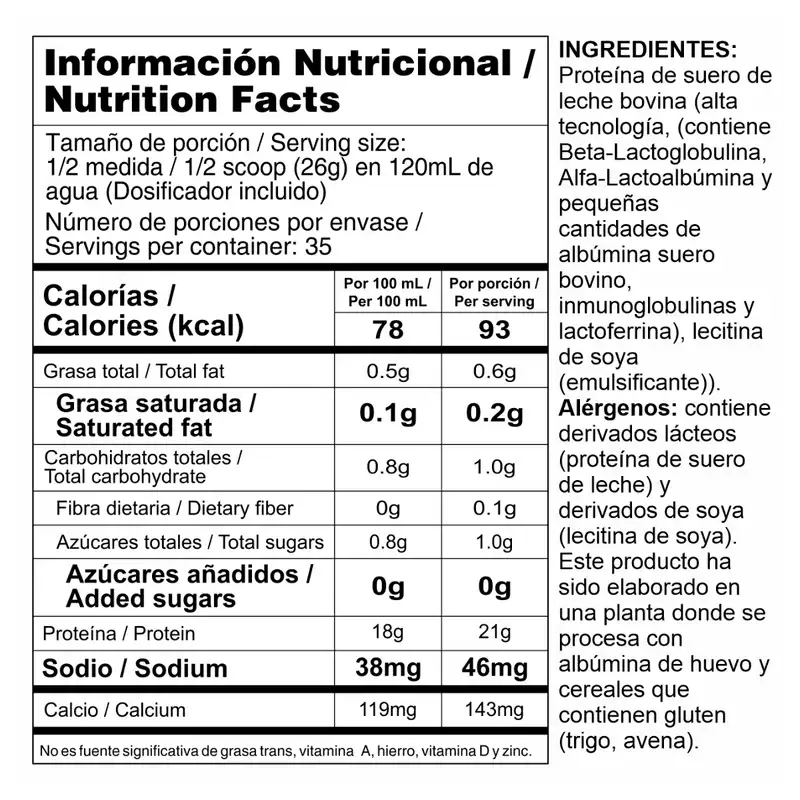 Bipro Classic Natural 2lb - Proteína de suero de leche