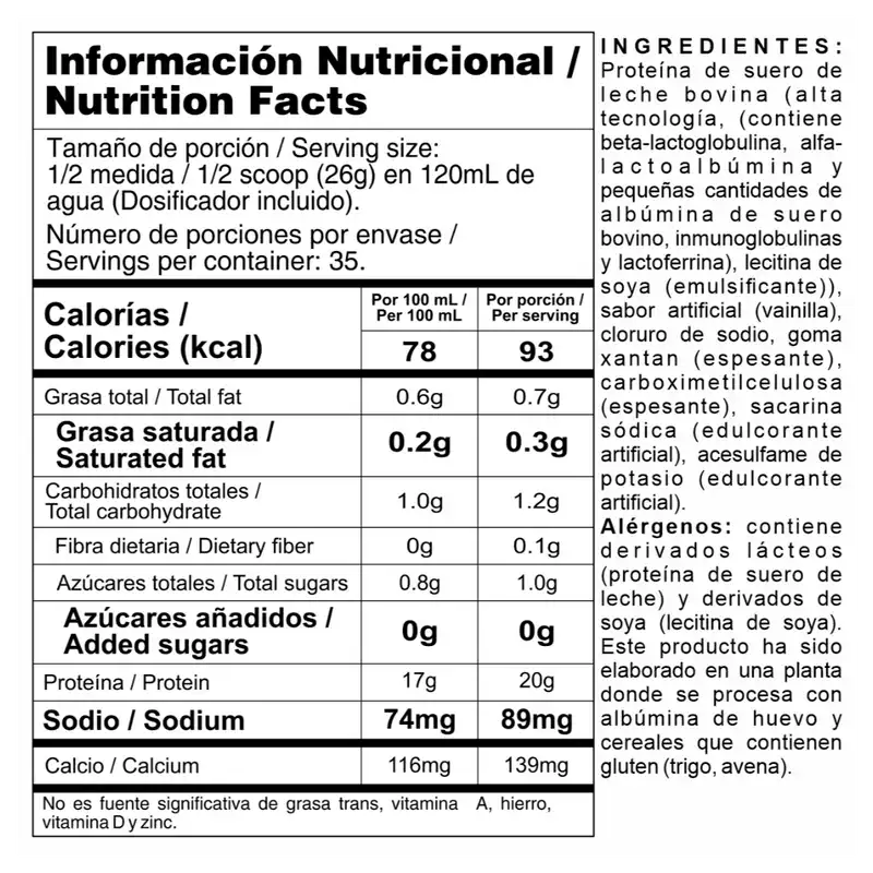 Bipro Classic Vainilla 2lb - Proteína de suero de leche