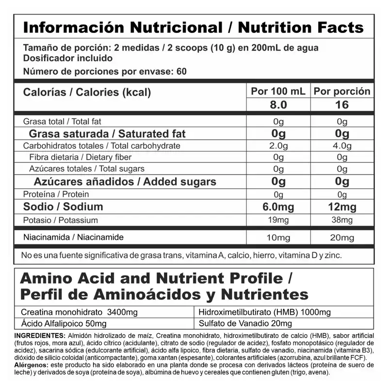 Crea Stack - Creatina Monohidratada con Hmb